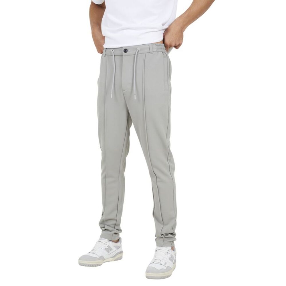 Brave Soul Mens Open Hem Joggers / Light Grey